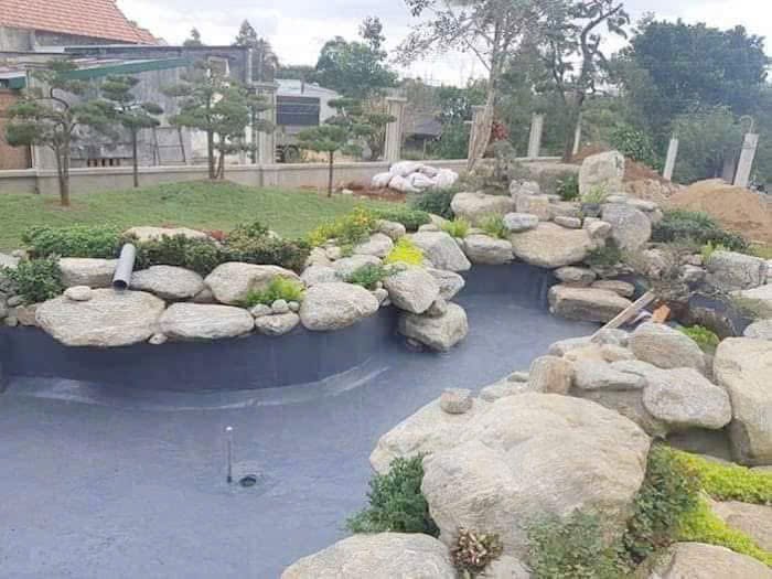 Thi công chống thấm hồ cá koi 