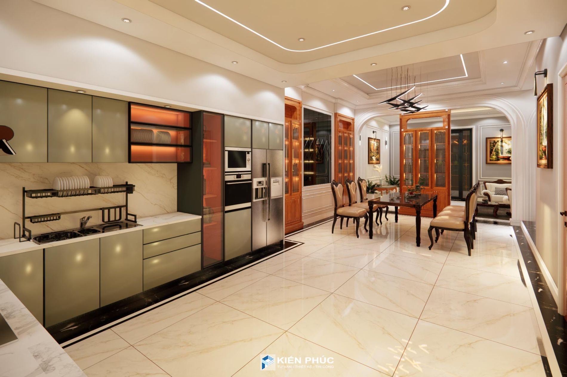 Không gian phòng bếp và ăn hiện đại đẳng cấp