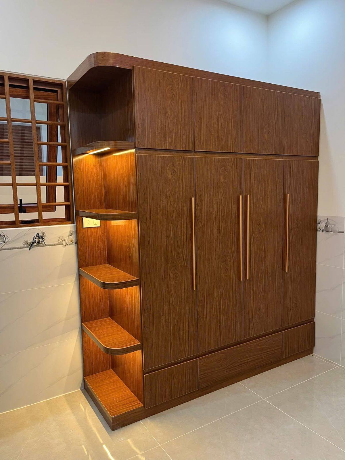 Tủ quần áo nhựa vân gỗ 