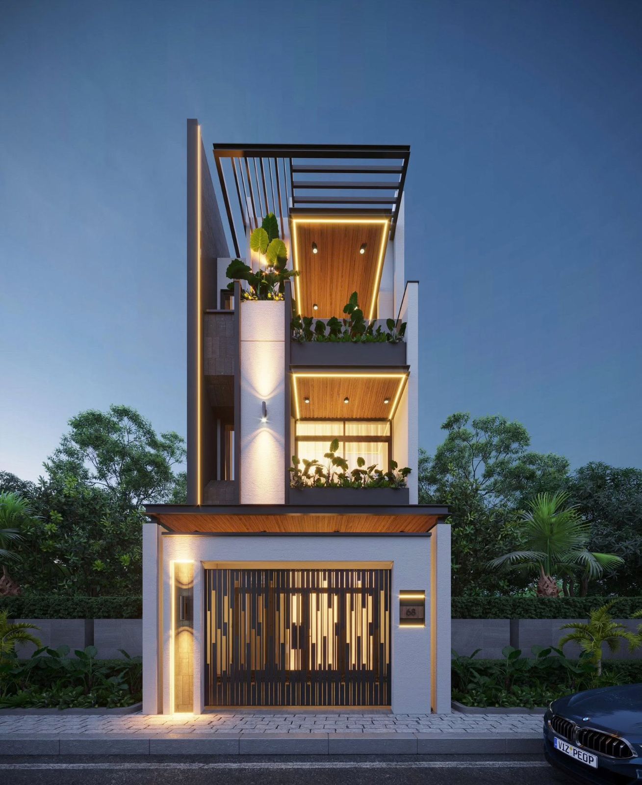 Mẫu nhà phố 3 tầng 