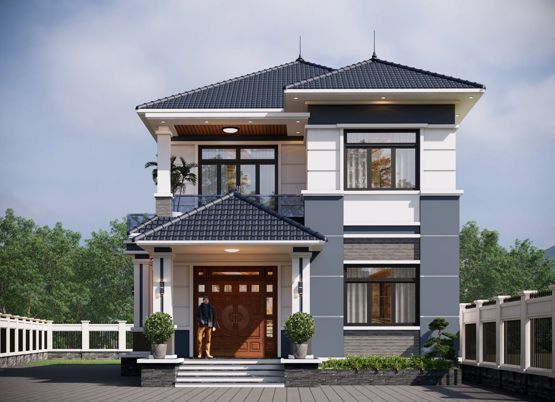 Kiểu biệt thự 2 tầng 