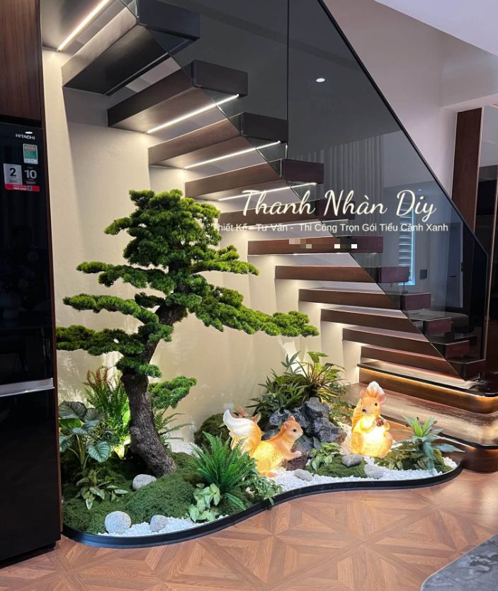 Tiểu cảnh dưới cầu thang 