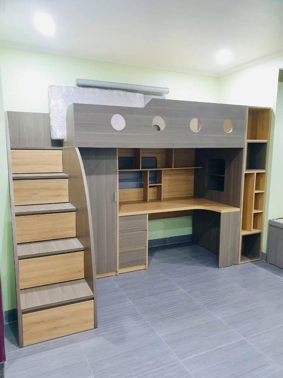 Thi công giường tầng 