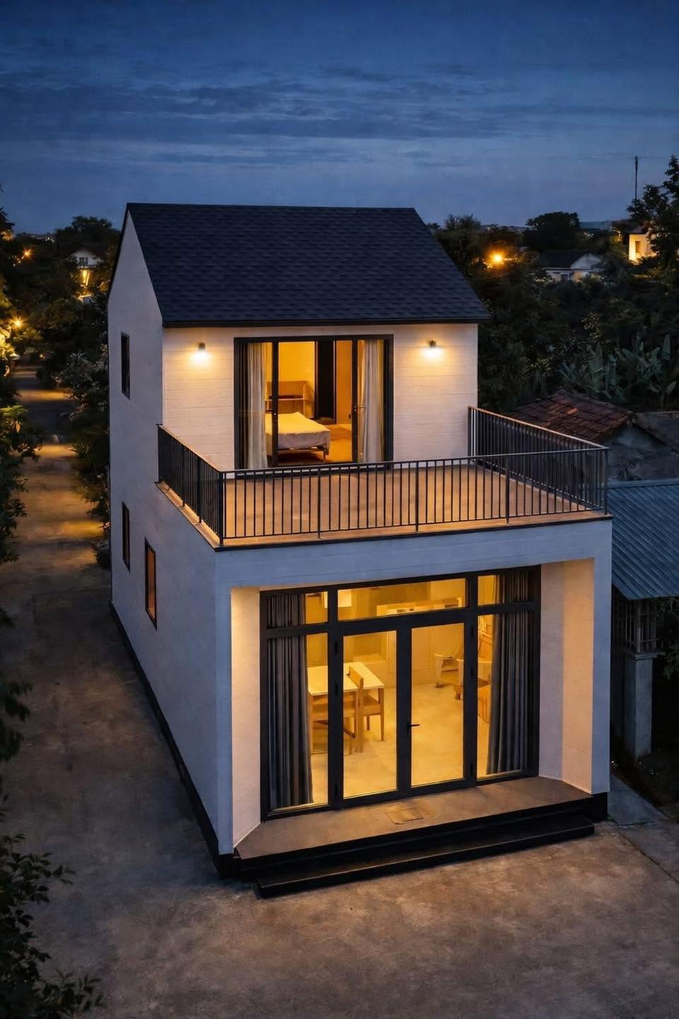 Nhà lắp ghép 2 tầng 