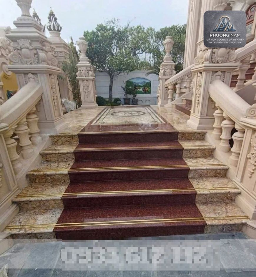 Đá ốp mặt cầu thang 