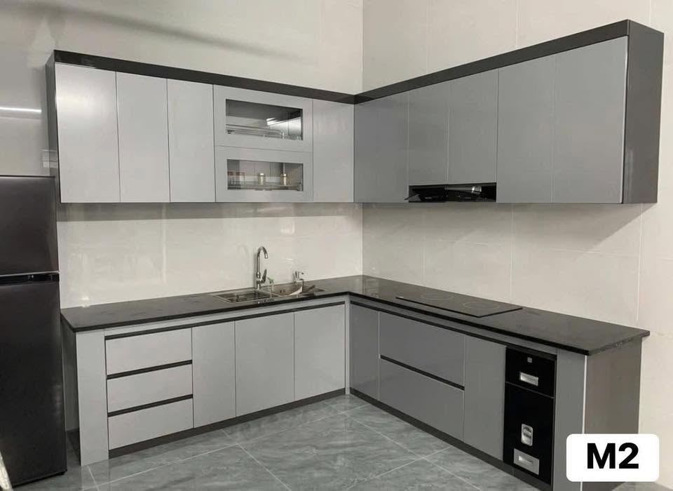 Tủ bếp chữ L hiện đại