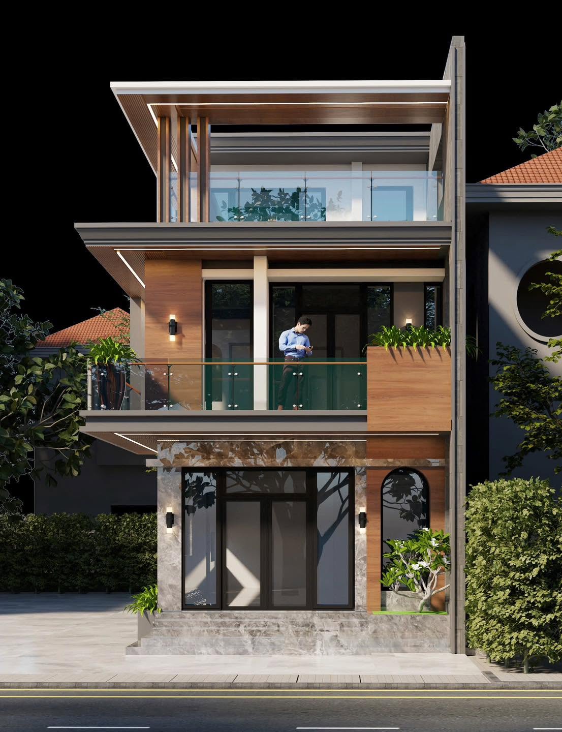 Nhà phố hiện đại 