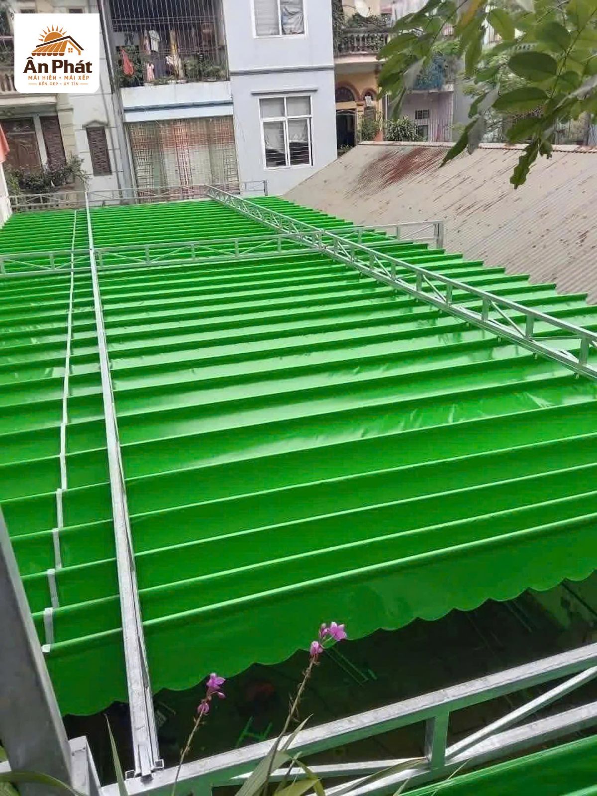 Mái bạt xếp lượn sóng