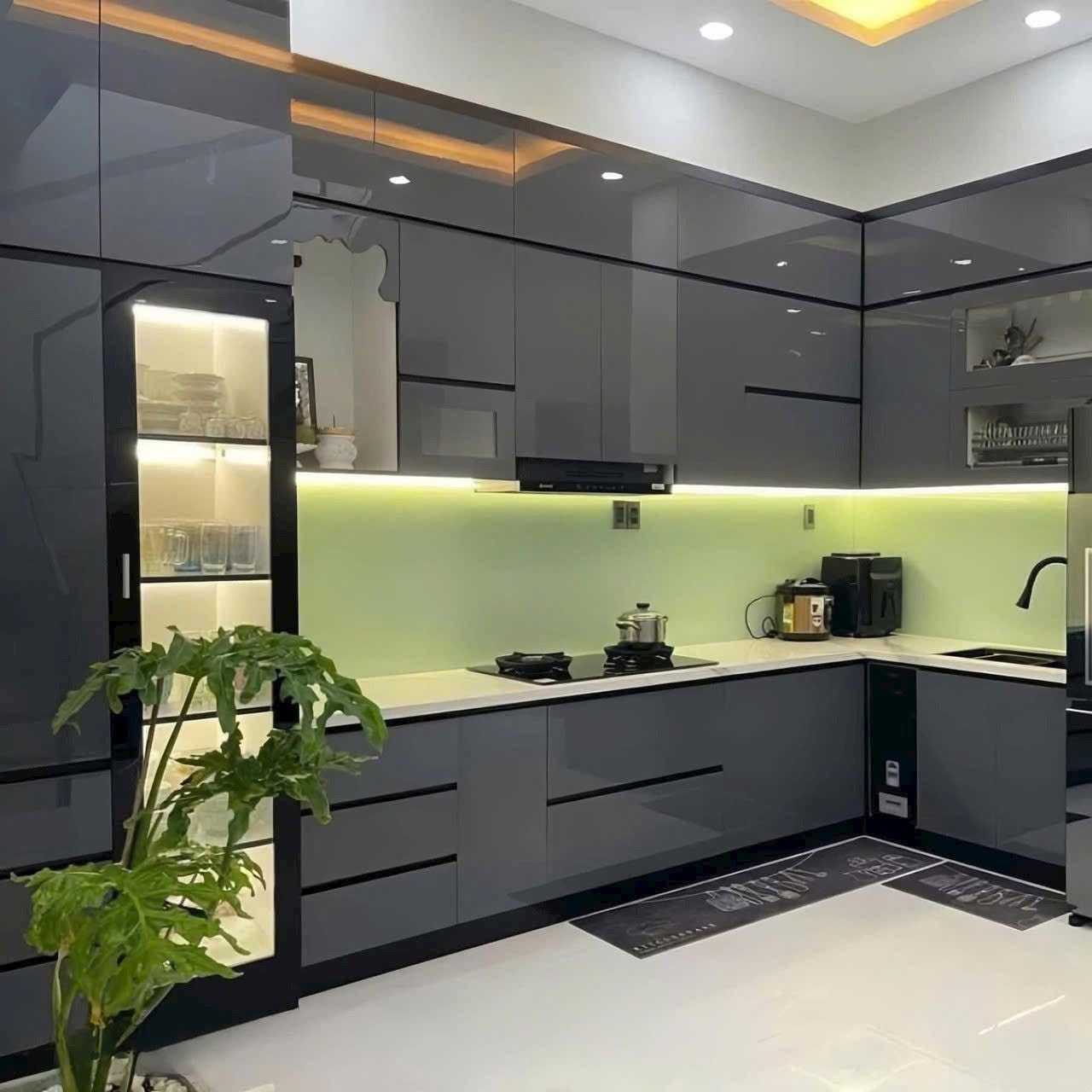 Tủ bếp gỗ công nghiệp