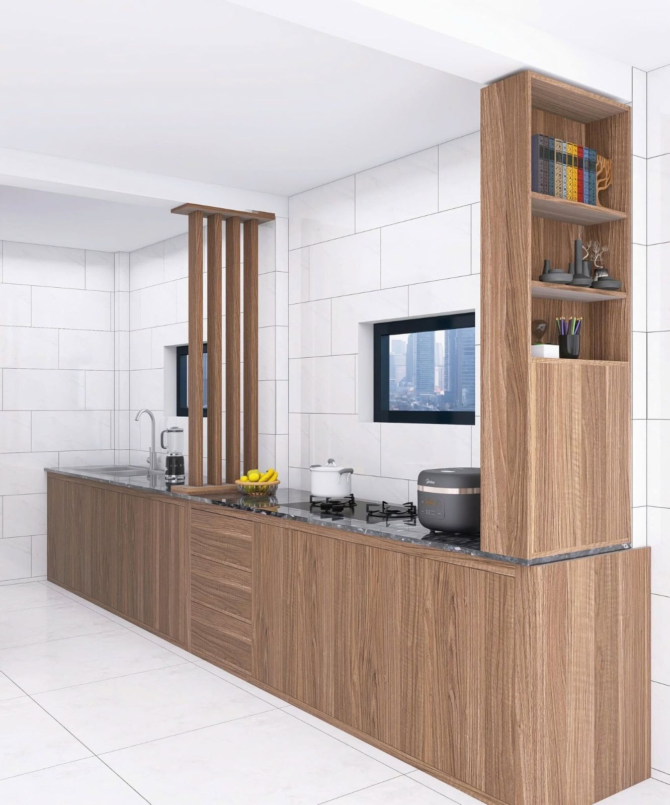 Mẫu tủ bếp gỗ 