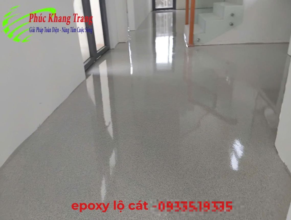Sàn epoxy lộ cát