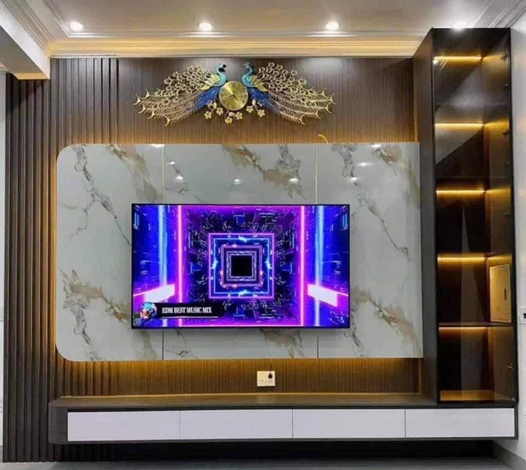 Thi công kệ tivi hiện đại 