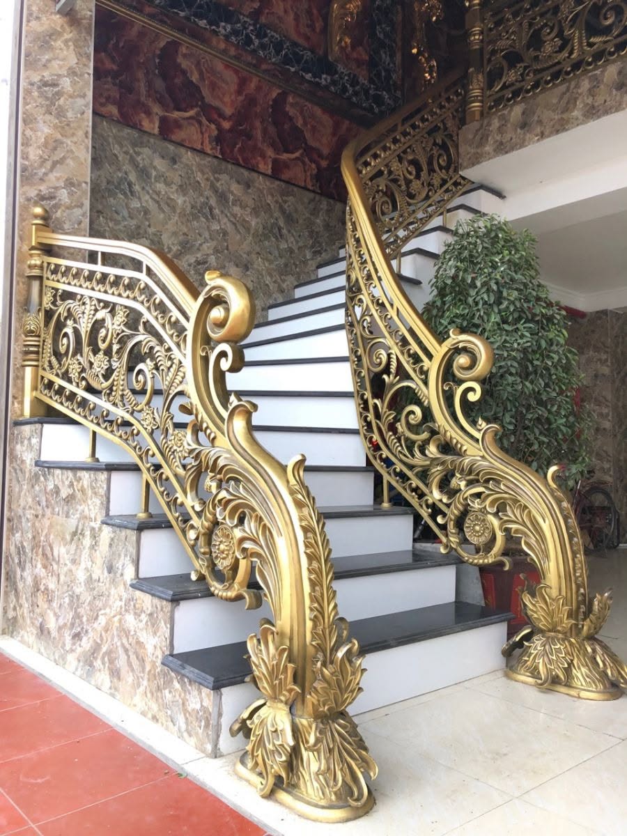 Lan can cầu thang nhôm đúc 