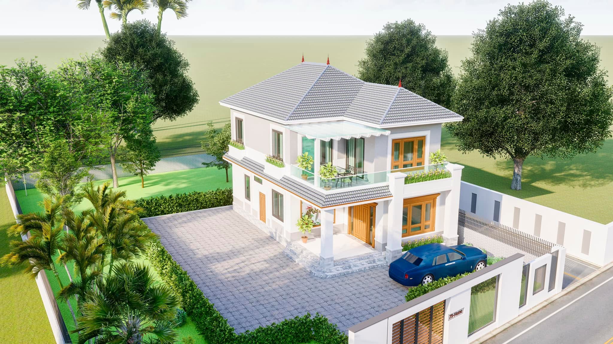 Biệt thự Sân Vườn Mái Thái