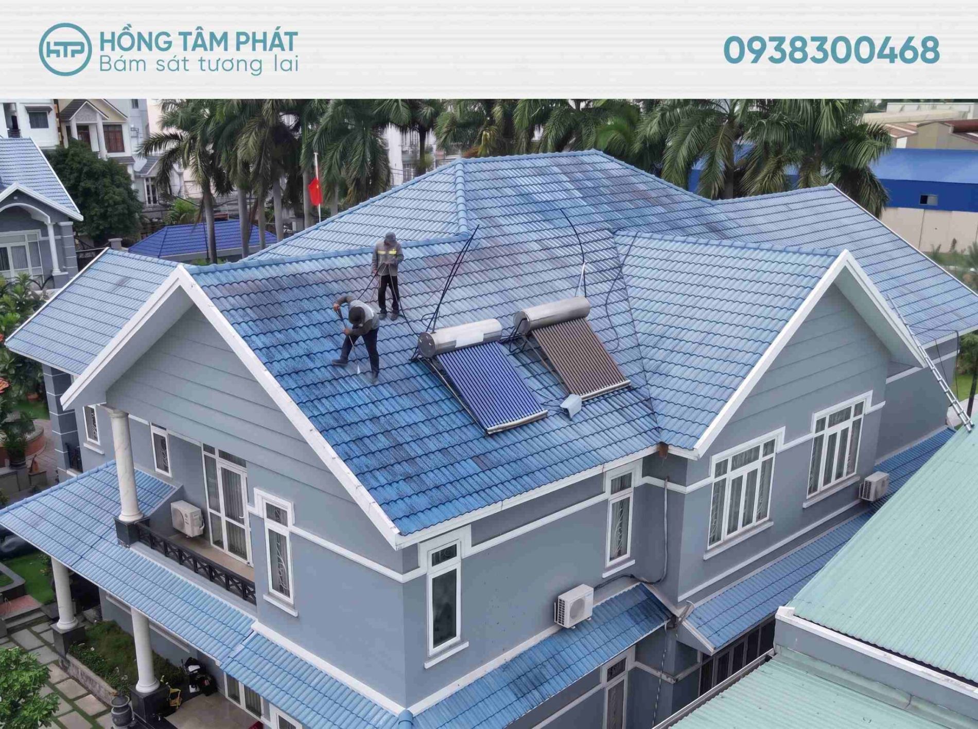 Sơn Mái Ngói Biệt Thự Phục Hồi Mái Ngói