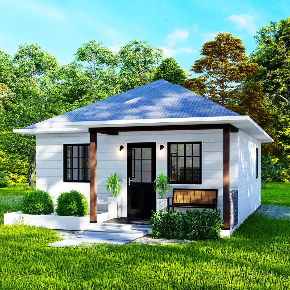 Nhà Sân Vườn Tối Giản