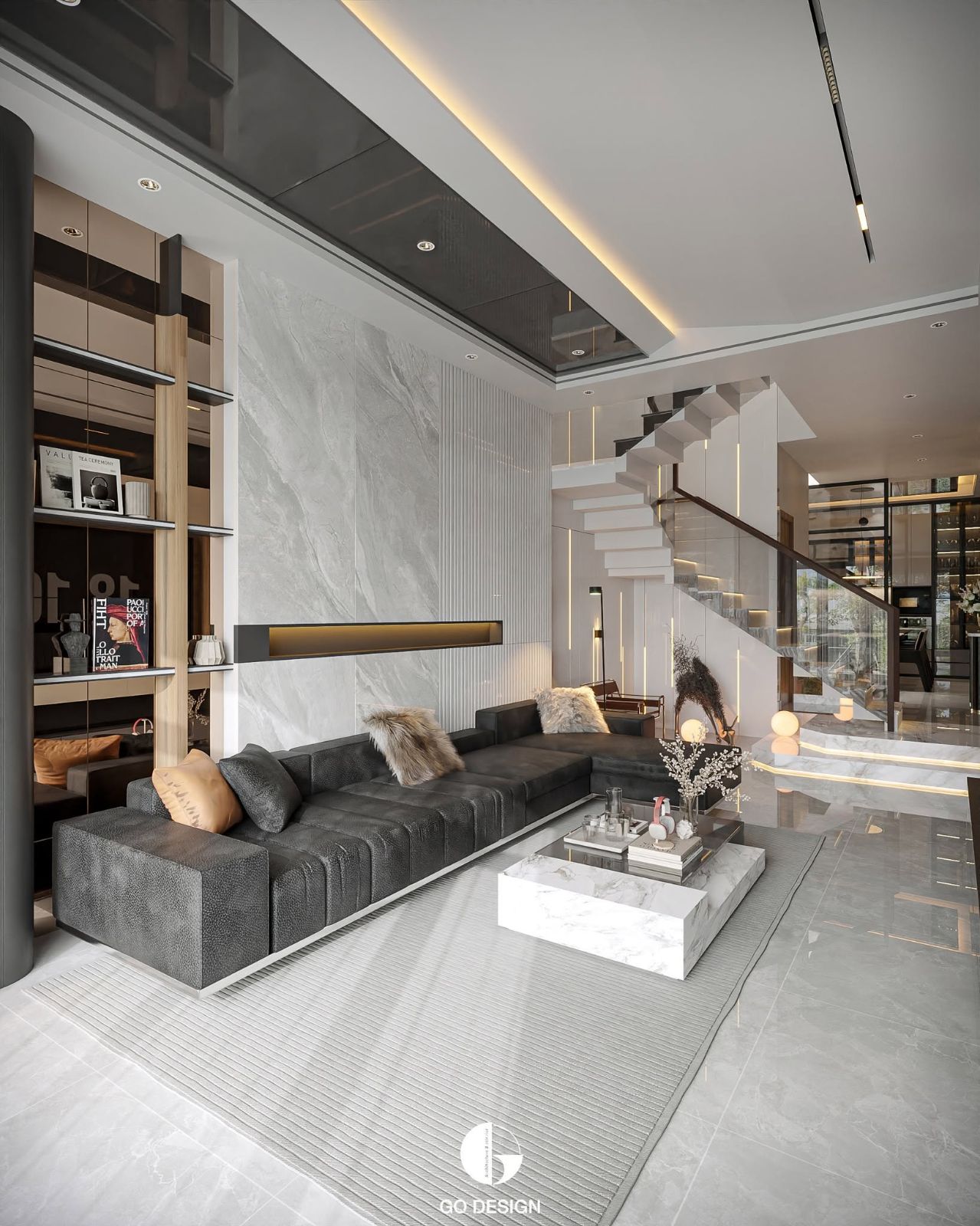 Penthouse Duplex phòng khách Ultra Modern