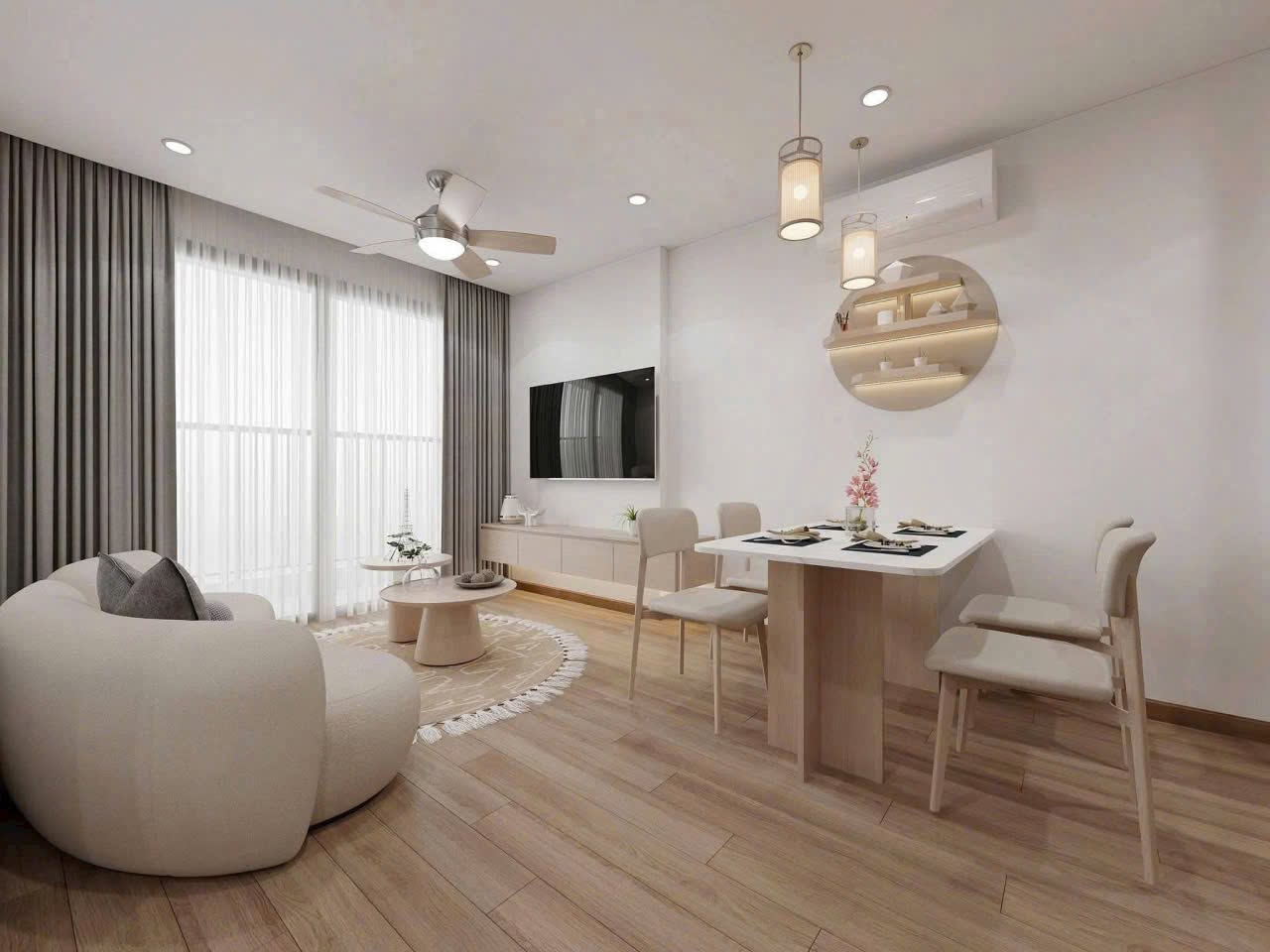 Thi công Căn hộ Bright Cozy