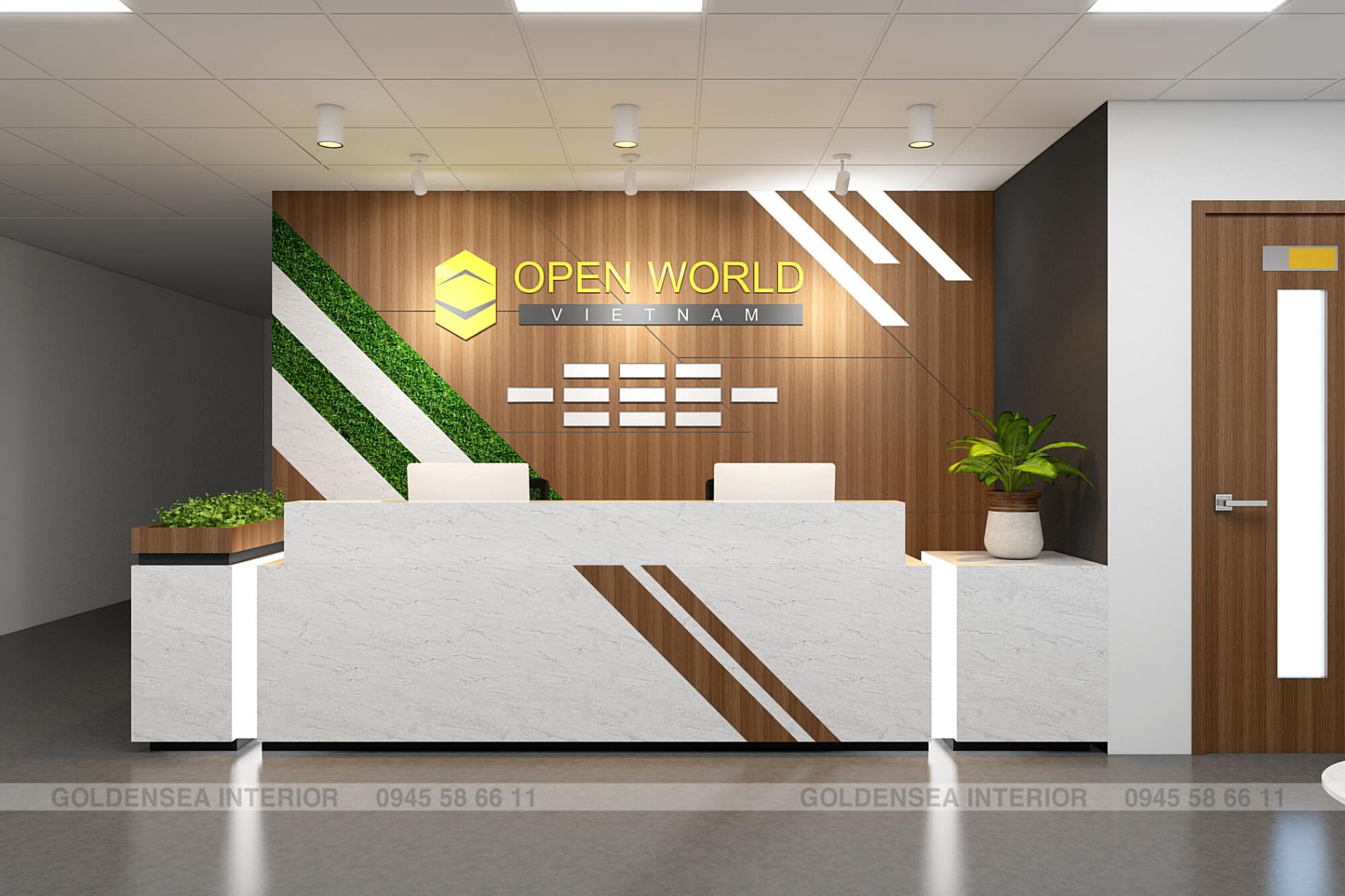 Thiết kế văn phòng công ty OPEN WORLD