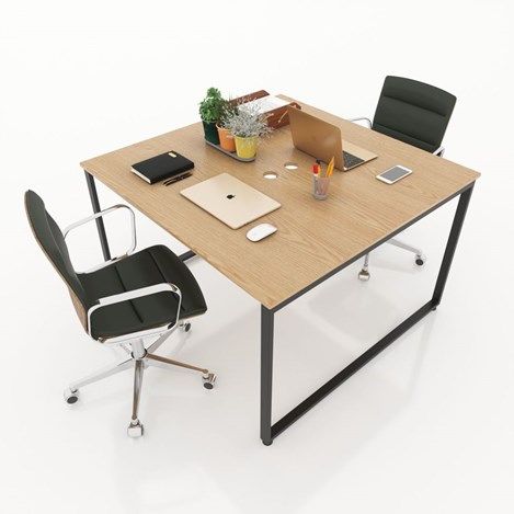 Modun bàn làm việc 2 chỗ không vách