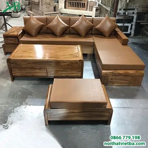 Sofa gỗ hương xám