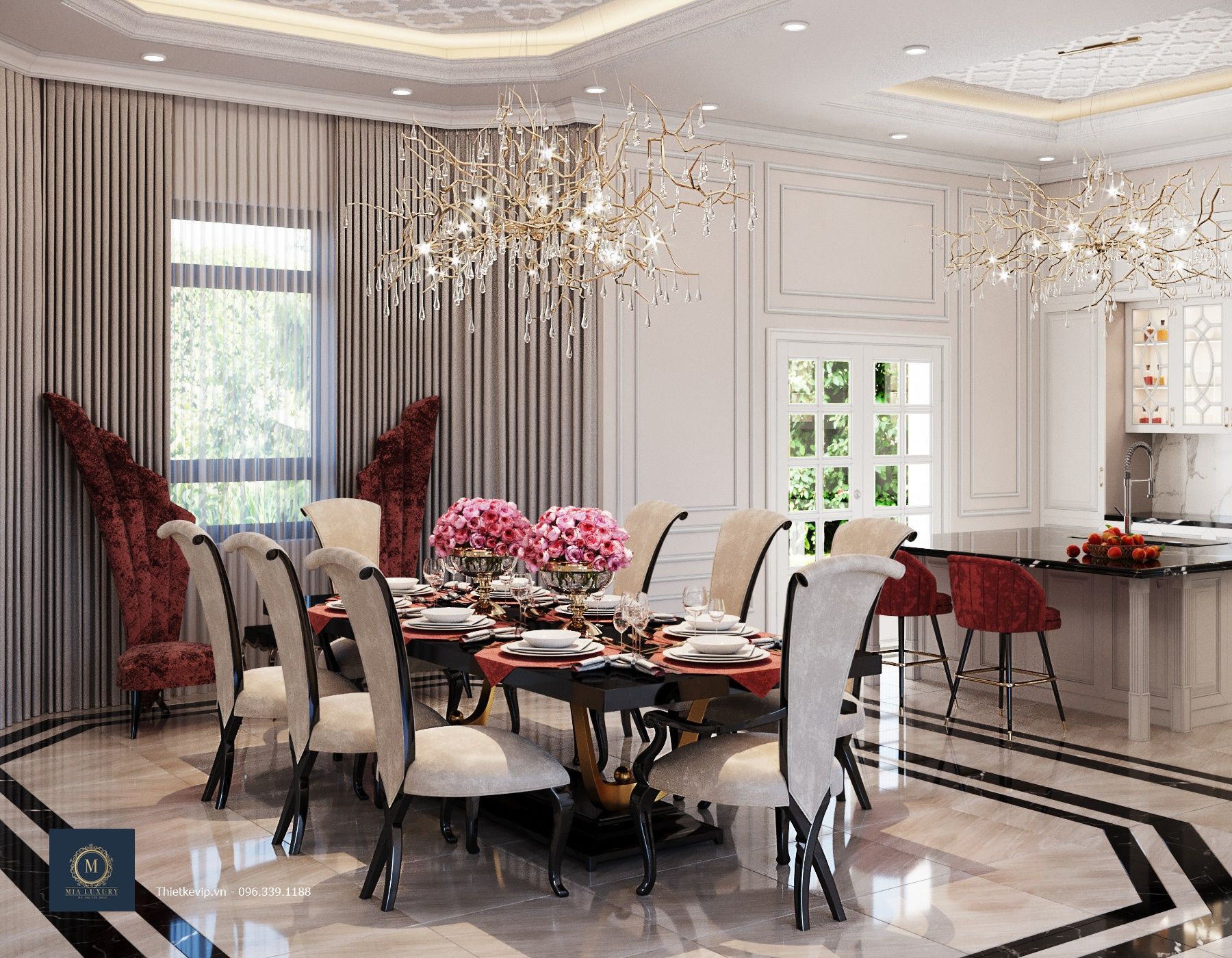 THIẾT KẾ  THI CÔNG BIỆT THỰ CAO CẤP VINHOMES THE HARMONY