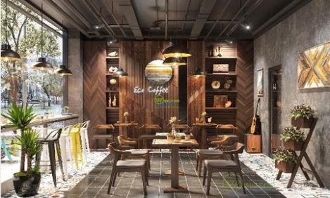 thi công quán cafe 