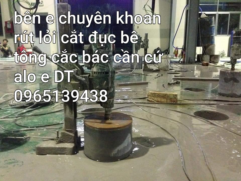 Khoan tút lõi  cắt đục bê tông