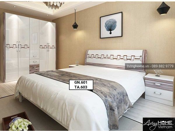 Bộ giường tủ nhập khẩu cao cấp Living Home LVH603