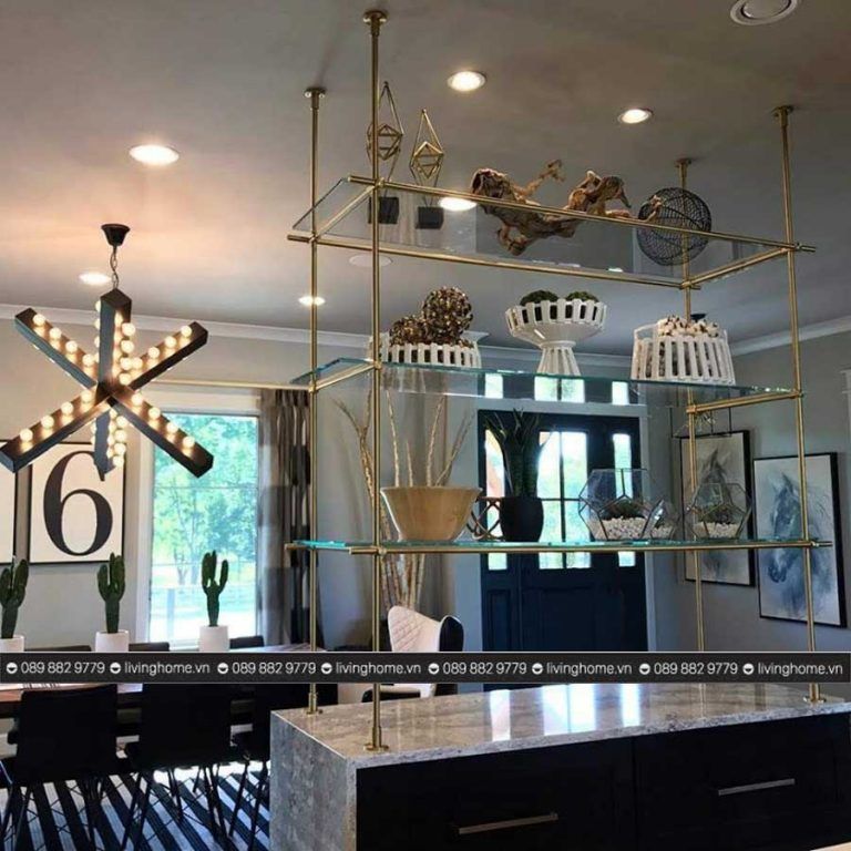 Kệ quầy bar inox mạ hiện đại 10 chất lượng cao