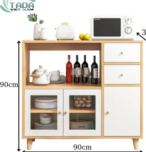 NỘI THẤT TỦ BẾP TỦ LÒ VI SÓNG TỦ ĐA NĂNG - CÁNH MỞ KẾT HỢP NGĂN KÉO - THƯƠNG HIỆU TADA - TD3200