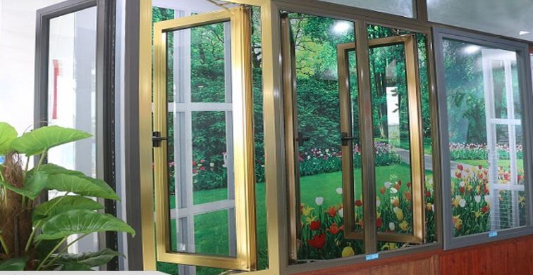 Cửa nhôm màu vàng Anode