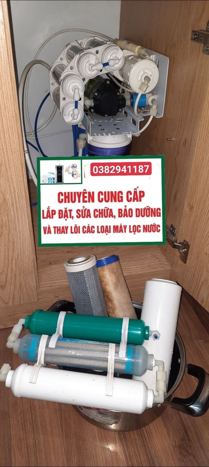 Thay lõi định kỳ cho chị Nga