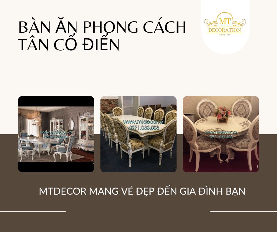 Bàn Ăn Tân Cổ Điển