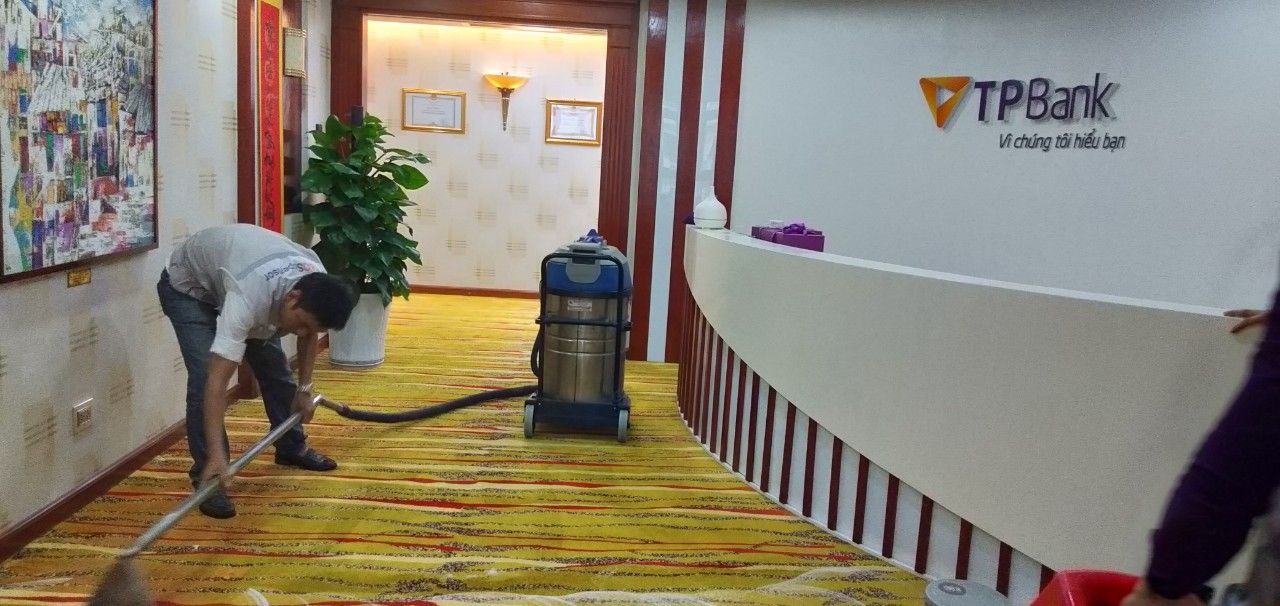 Làm sạch thảm văn phòng thảm tấm các loại nỉ và bông