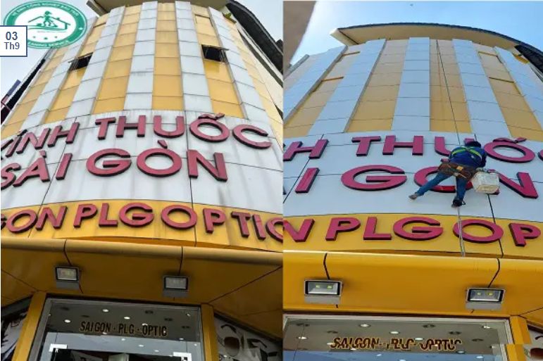 Vệ sinh bảng hiệu
