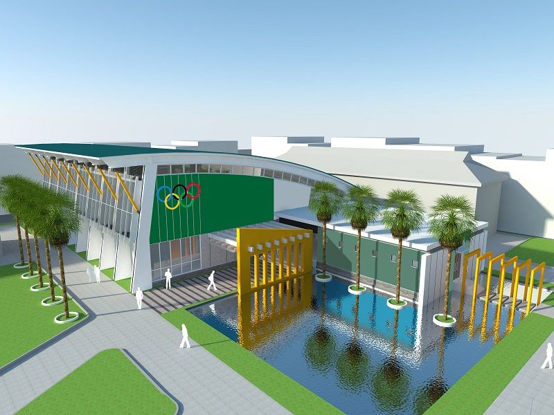 Nha thi đâu đa năng trường trung học phổ thông Bùi Hữu Nghĩa