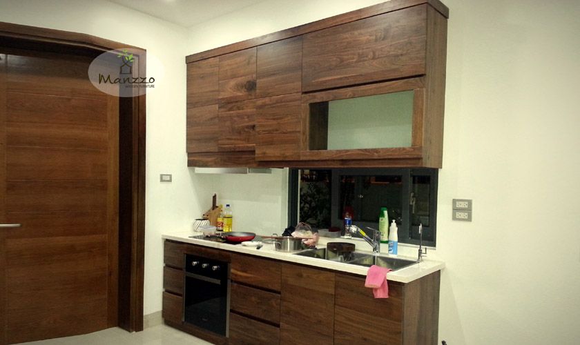 Tủ bếp gỗ óc chó