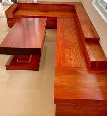 Bộ sofa hương đá nguyên khối góc L