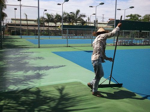 Sơn sân tennis