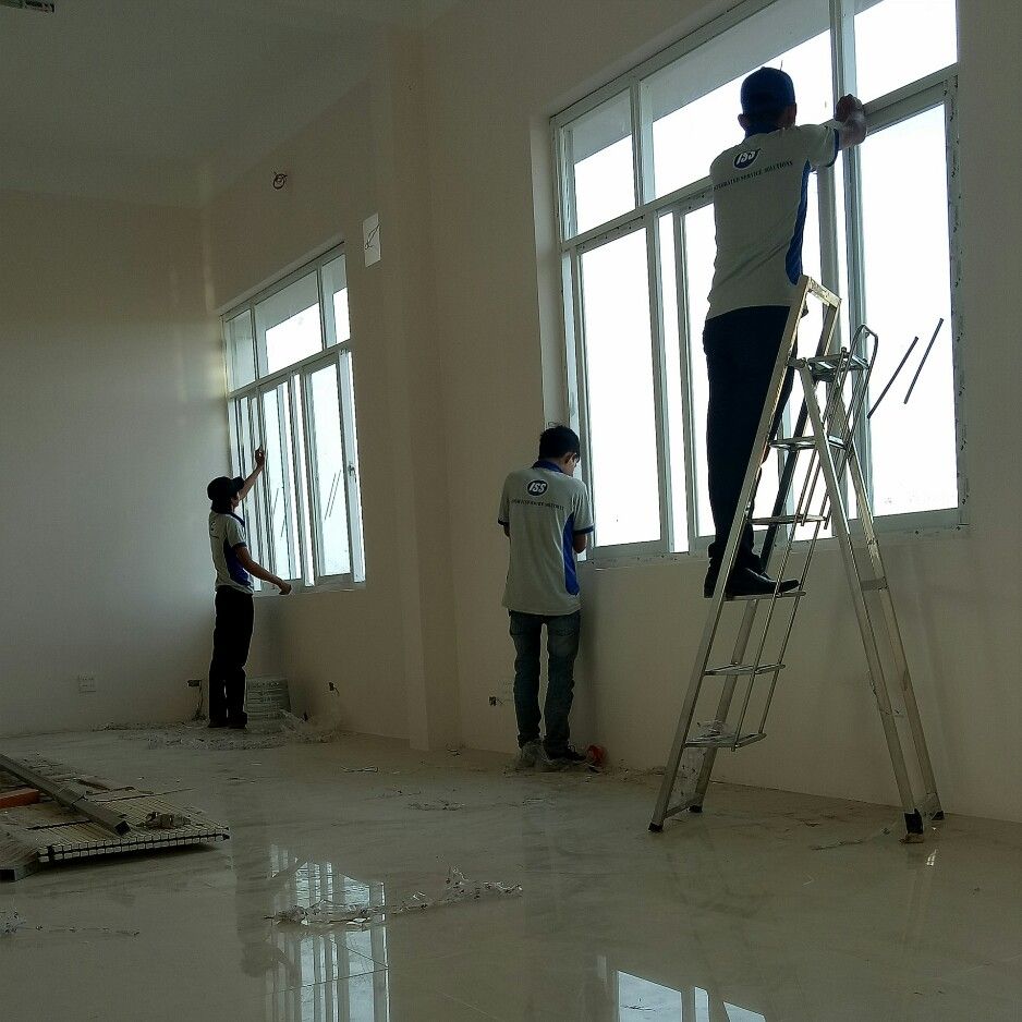 Vệ sinh công trình sau xây dựng