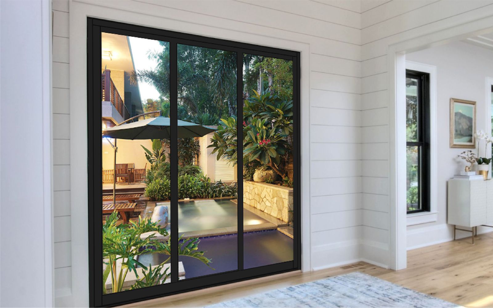 CỬA ĐI 3 CÁNH MỞ TRƯỢT  HỆ XINGFA 