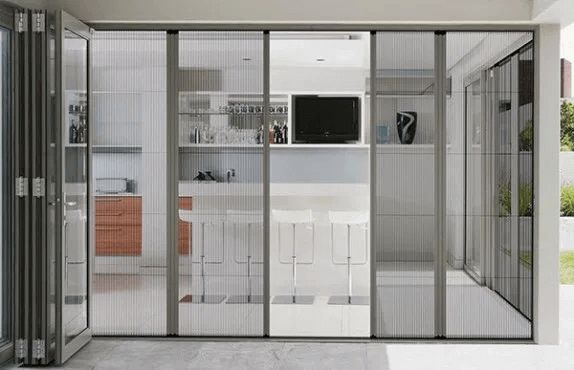 Cửa lưới chống muỗi dạng lùa 4 cánh inox