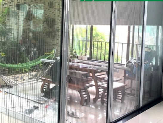 Cửa lưới chống muỗi xếp không ray 1 cánh