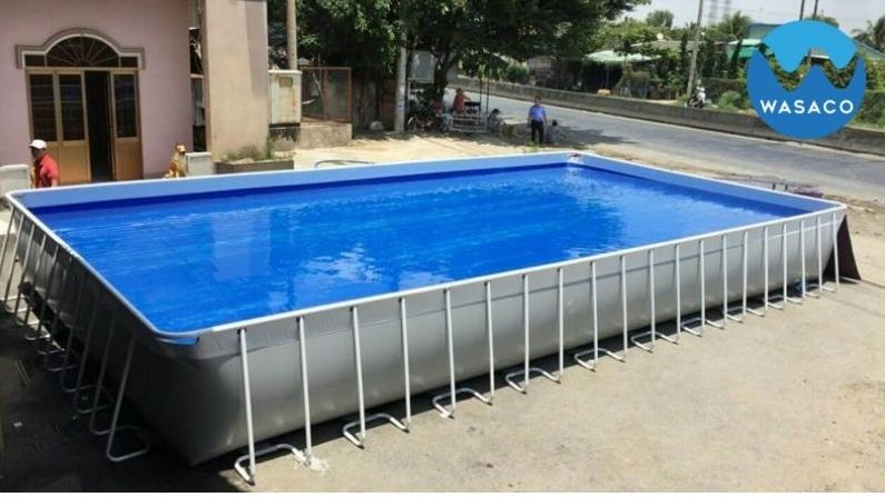 Thi công bể bơi bạt
