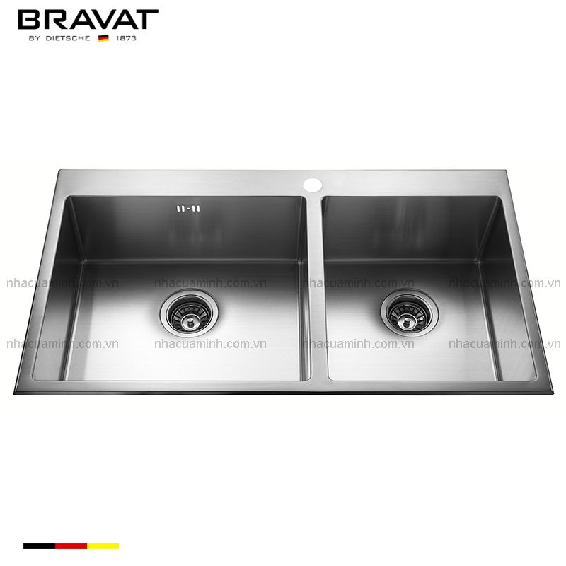 Chậu rửa bát 2 hố Bravat