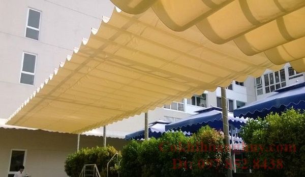 Thi công lắp đặt mái hiên di động