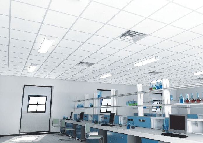 Trần thạch cao tấm thả phủ Pvc