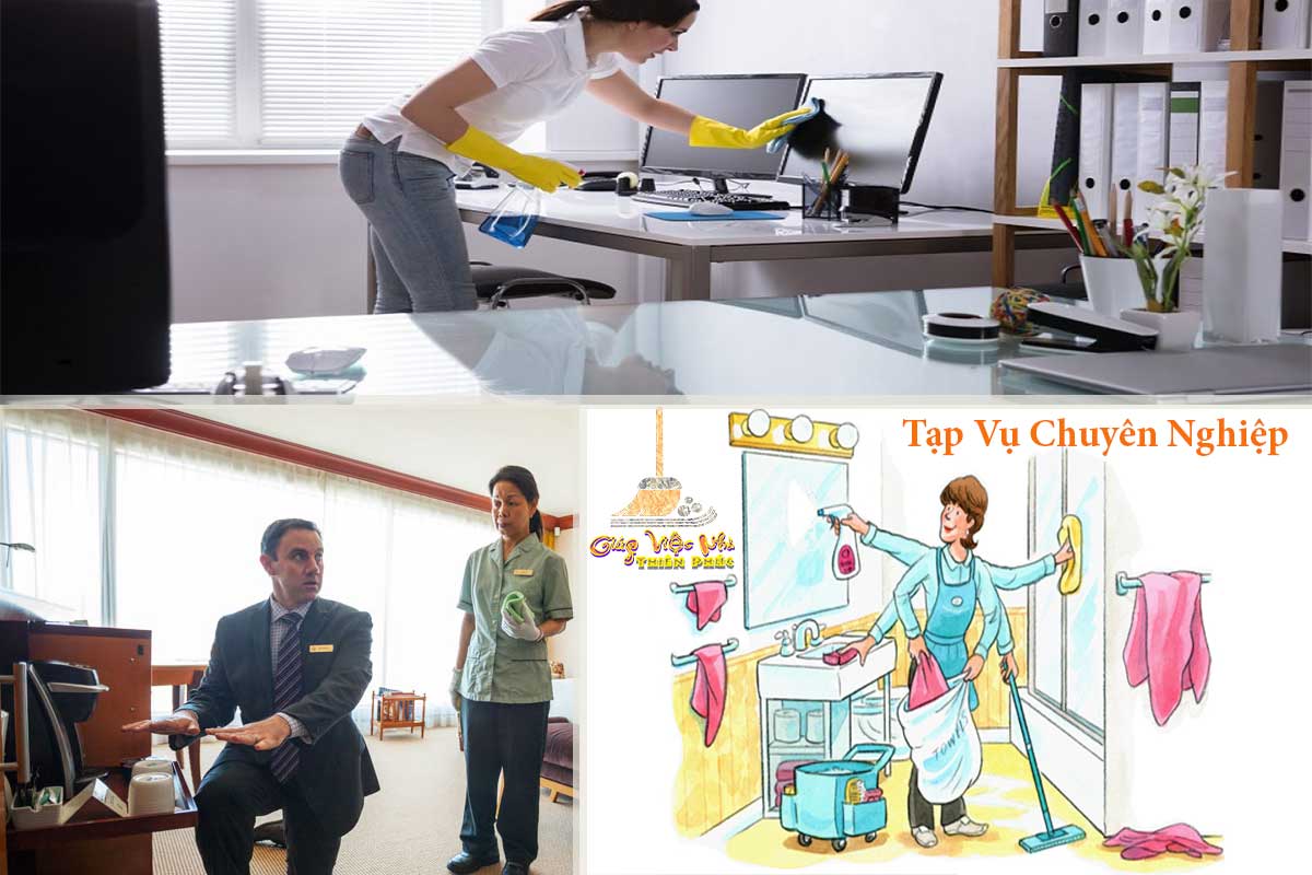 Vệ sinh nhà ở tạp vụ