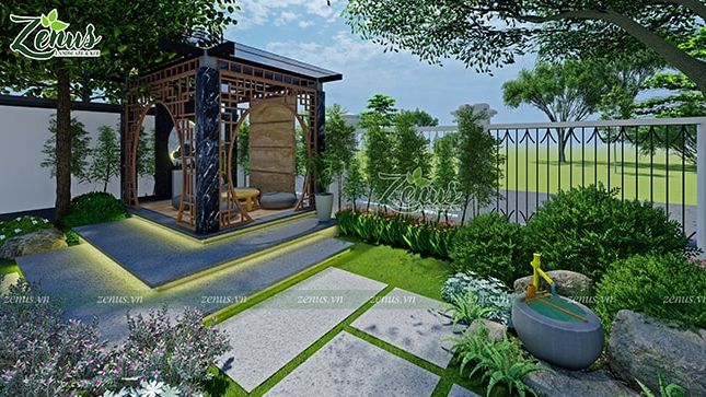 Thiết kế sân vườn biệt thự